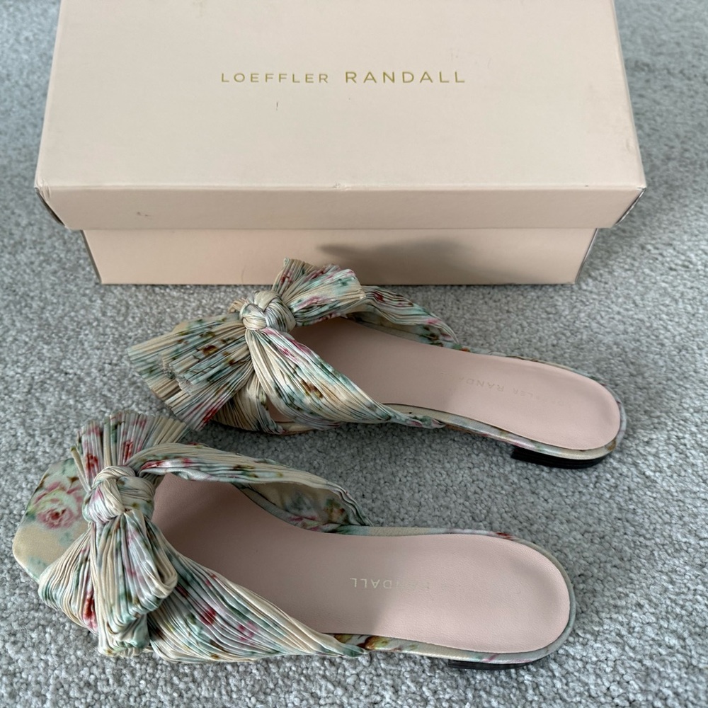 Loeffler Randall Floral Bow Sandals